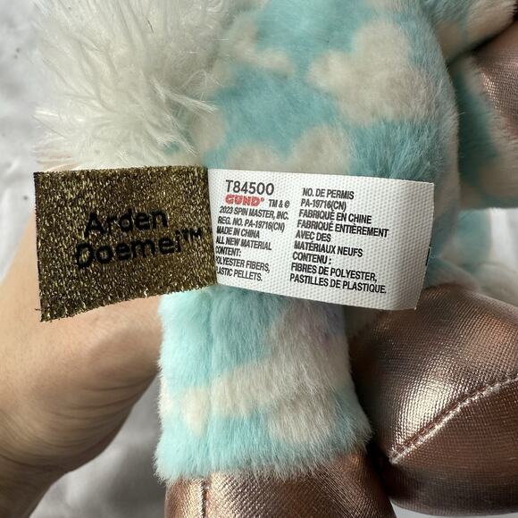 GUND Arden Doemei Plushes Deer Plush Blue White Cloud Pattern Gold Hooves 2023 - Picture 6 of 7
